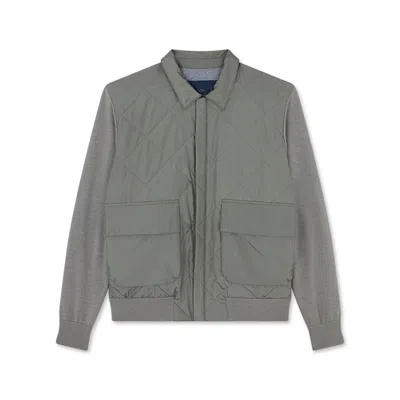 Paul & Shark Diamond-quilted Jacket In Green