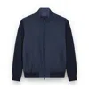 Paul & Shark Hybrid Zip-up Sweater In Soft Cool Touch Wool And Typhoon® Platinum In Blue