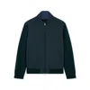 Paul & Shark Hybrid Zip-up Sweater In Soft Cool Touch Wool And Typhoon® Platinum In Green