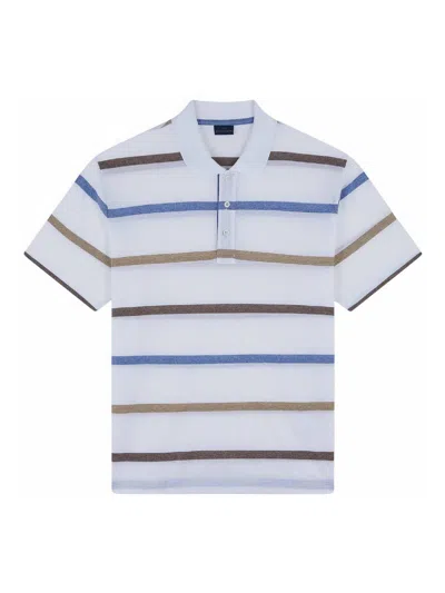 Paul & Shark Jaspe 'cotton Pole With Striped Motif In Multi