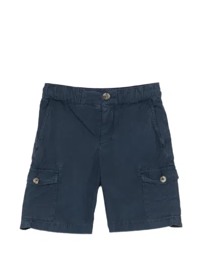 Paul & Shark Junior Button Cargo Shorts In Blue