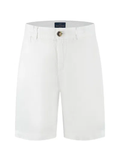 Paul & Shark Junior Kids' Button-fly Shorts In White