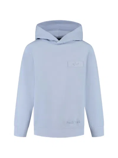 Paul & Shark Junior Kids' Logo Hooded Top In Blue