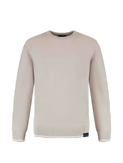 Paul & Shark Junior Kids' Logo-embroidered Sweater In Neutral