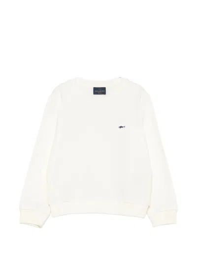 Paul & Shark Junior Kids' Logo-embroidered Sweatshirt In Neutral