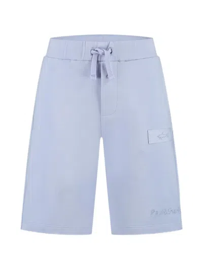Paul & Shark Junior Kids' Logo-patch Track Shorts In Purple
