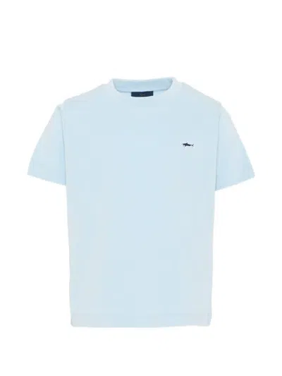 Paul & Shark Junior Kids' Logo-patch T-shirt In Blue