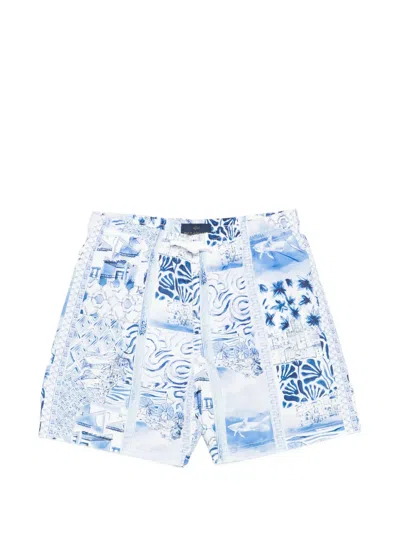 Paul & Shark Junior Kids' Patchwork Swim Shorts In White