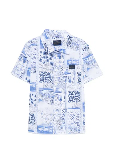 Paul & Shark Junior Kids' Patterned Shirt In White