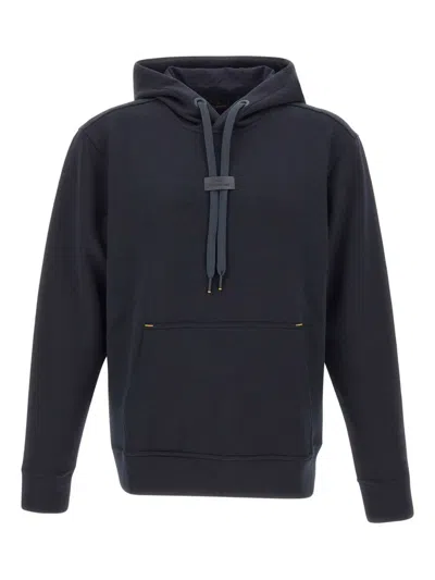 Paul & Shark Kangaroo-pocket Hoodie In Blue