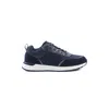 Paul & Shark Knit And Leather Sneakers In Blue