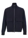 Paul & Shark Wool And Cashmere Hybrid Blouson In Blue
