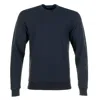 Paul & Shark Knitted Cotton Lyocell Embroidered Sweatshirt Navy In Black