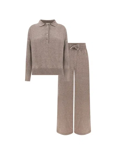 Paul & Shark Knitted Polo Shirt And Track Pants Set In Multi