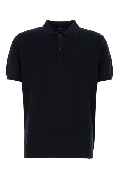 Paul & Shark Knitted Polo Shirt With Classic Collar In Black