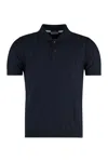 Paul & Shark Knitted Texture Short Sleeve Polo Shirt In Blue