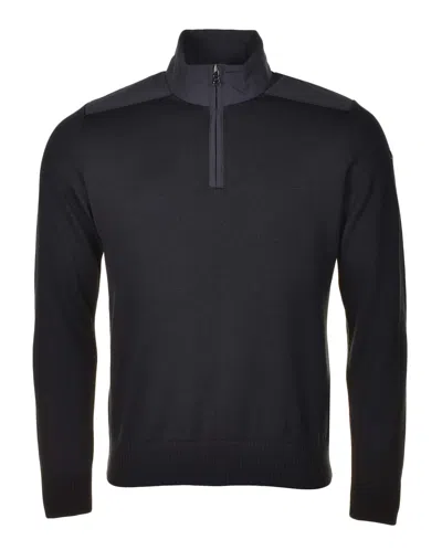 Paul & Shark Knitted Typhoon 2000 Half Zip Black In Blue