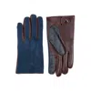Paul & Shark Leather And Suede Gloves In Blue