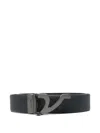Paul & Shark Leather Belt In Black