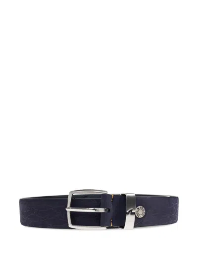 Paul & Shark Leather Belt In Blue