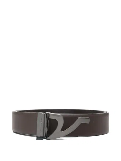 Paul & Shark Leather Belt In Brown