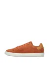 Paul & Shark Leather Lace-up Sneakers In Orange