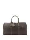 Paul & Shark Leather-trim Holdall In Brown