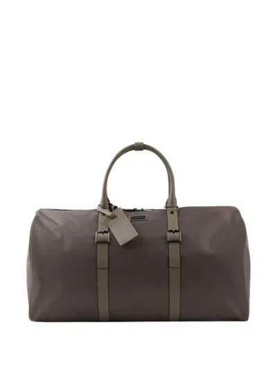 Paul & Shark Leather-trim Holdall In Brown