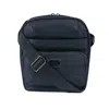 Paul & Shark Leather-trimmed Nylon Messenger Bag In Blue