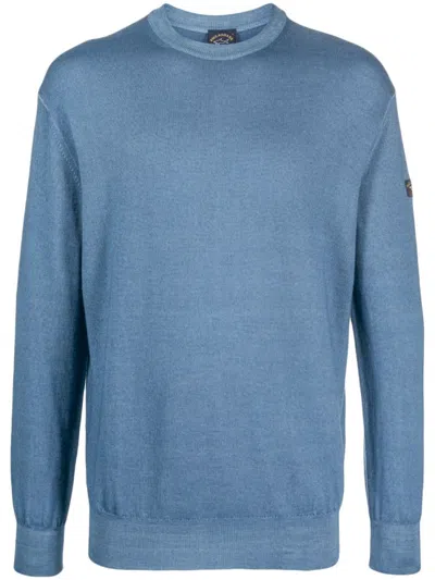 Paul & Shark Light Blue Pullover Sweaters