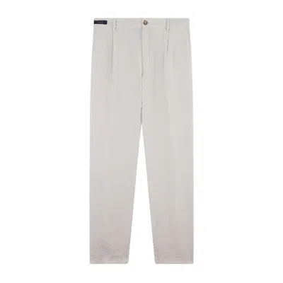 Paul & Shark Linen Chino Pants With Striped Pattern