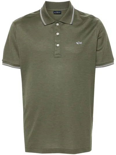 Paul & Shark Logo-appliqué Polo Shirt In Green