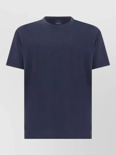 Paul & Shark Lightweight Cotton Jersey T-shirt With Print In Blue