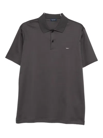 Paul & Shark Logo-detail Polo Shirt In Gray