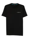 Paul & Shark Graphic Print Crew Neck Short Sleeves T-shirt In Black