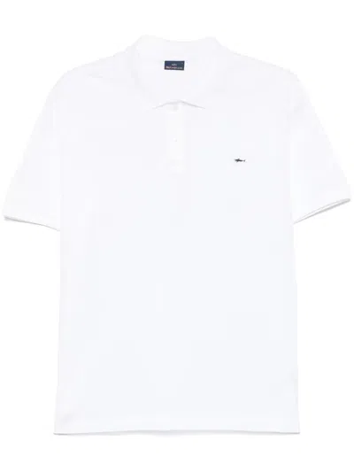 Paul & Shark Logo-embroidered Polo Shirt In White