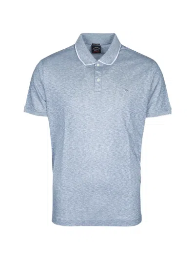Paul & Shark Logo-embroidered Polo Shirt In Blue