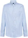 Paul & Shark Logo-embroidered Striped Shirt In Blue