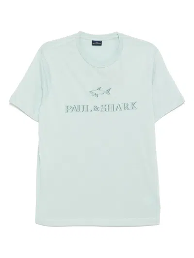 Paul & Shark Logo-embroidery T-shirt In Green