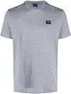 Paul & Shark Logo-patch Cotton T-shirt In Grey