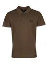 Paul & Shark Logo-patch Polo Shirt In Brown