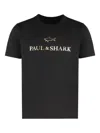Paul & Shark Cotton Jersey T-shirt Featuring Logo Design In Black
