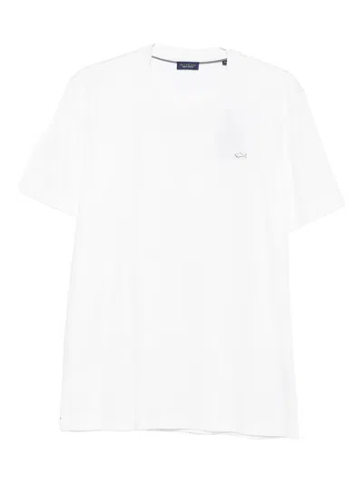 Paul & Shark Logo-print Cotton T-shirt In White