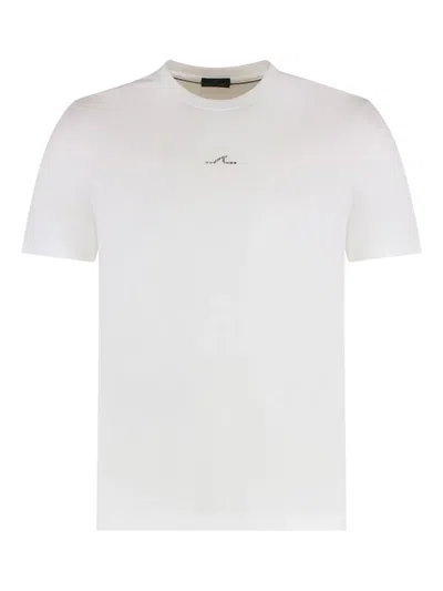 Paul & Shark Logo-print Crew-neck T-shirt In White