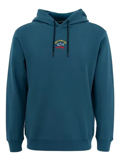 PAUL & SHARK LOGO-PRINT HOODIE