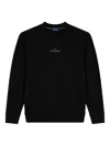 Paul & Shark X-soft Cotton Sweatshirt With Logo Print In Black