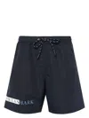 Paul & Shark Logo-print Swim Shorts In Blue