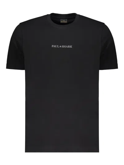 Paul & Shark Logo-print T-shirt In Black