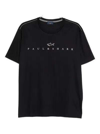 Paul & Shark Logo-print T-shirt In Black
