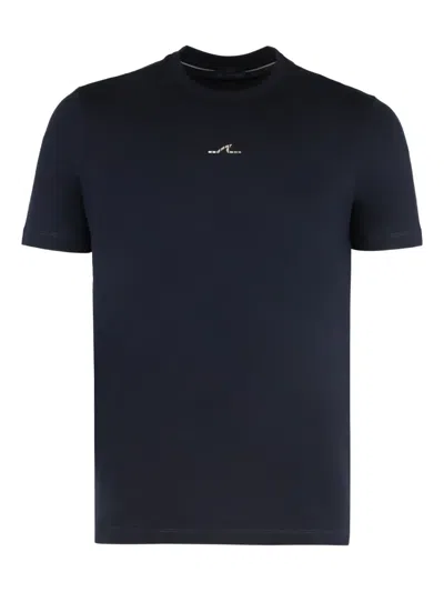 Paul & Shark Logo-print T-shirt In Blue